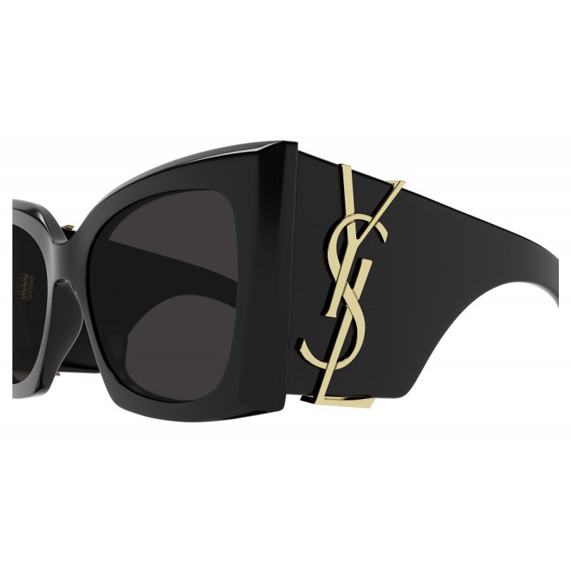 SAINT LAURENT サングラス SLM119F-BLAZE-001 BLACK/BLACK Saint Laurent SL M119 Blaze 001 Black Sunglasses - eye-oo.com